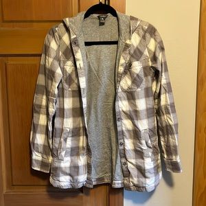 Eddie Bauer lined flannel with hood